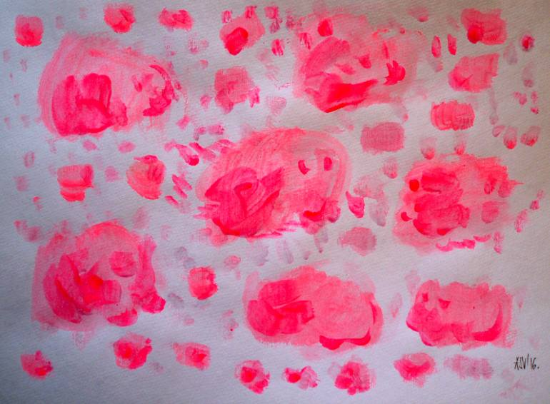 770x566 Saatchi Art Rose Petals Painting By Aleksandra Vasovic - Painting Flower Petals