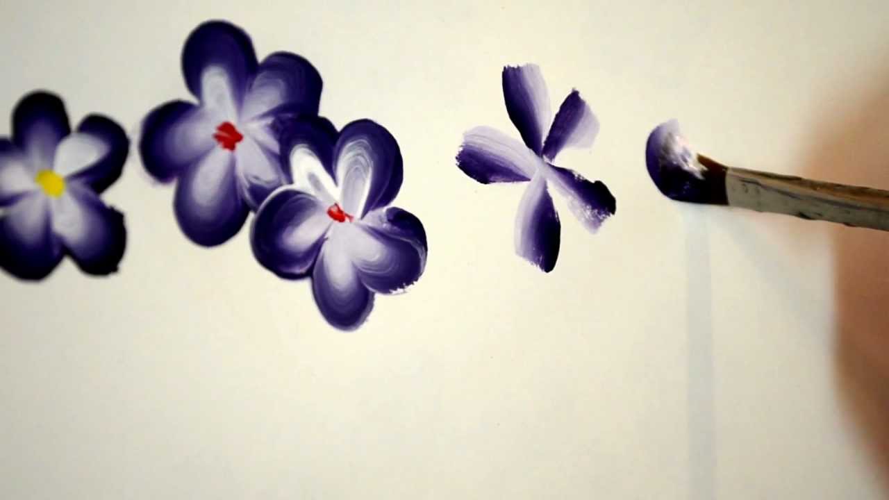 1280x720 Paint Easy 5 Petal Flowers - Painting Flower Petals