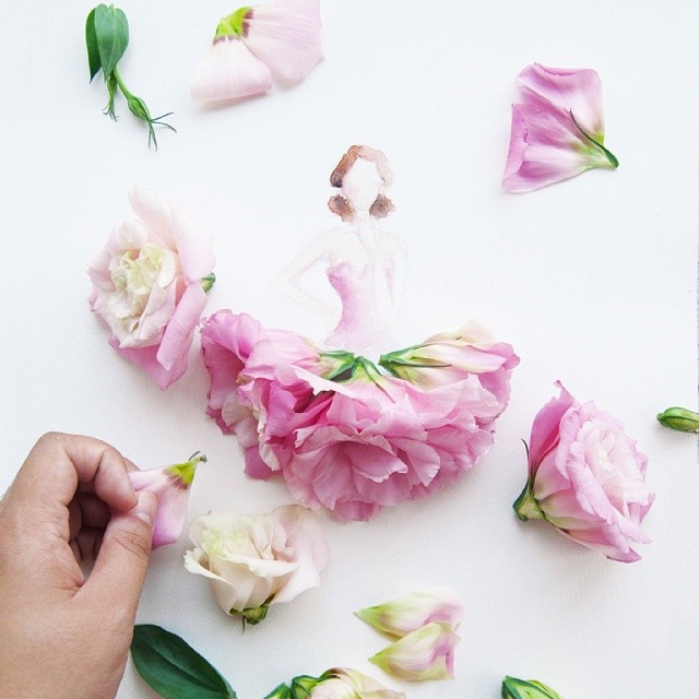 640x640 Amazing And Creative 3d Floral Watercolor Painting Art - Painting Flower Petals