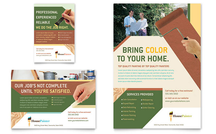 700x434 Painter Amp Painting Contractor Flyer Amp Ad Template Design - Painting Flyers