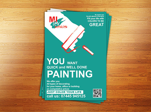 600x446 Painter Flyer Template On Behance - Painting Flyers