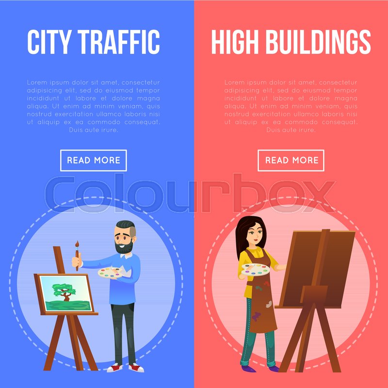 800x800 Visual Art Studio Advertising Flyers With Artists Painting - Painting Flyers