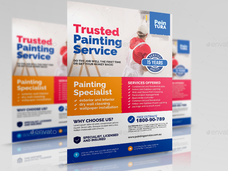 777x583 Commercial Painting Promotional Flyer By Artchery Graphicriver - Painting Flyers