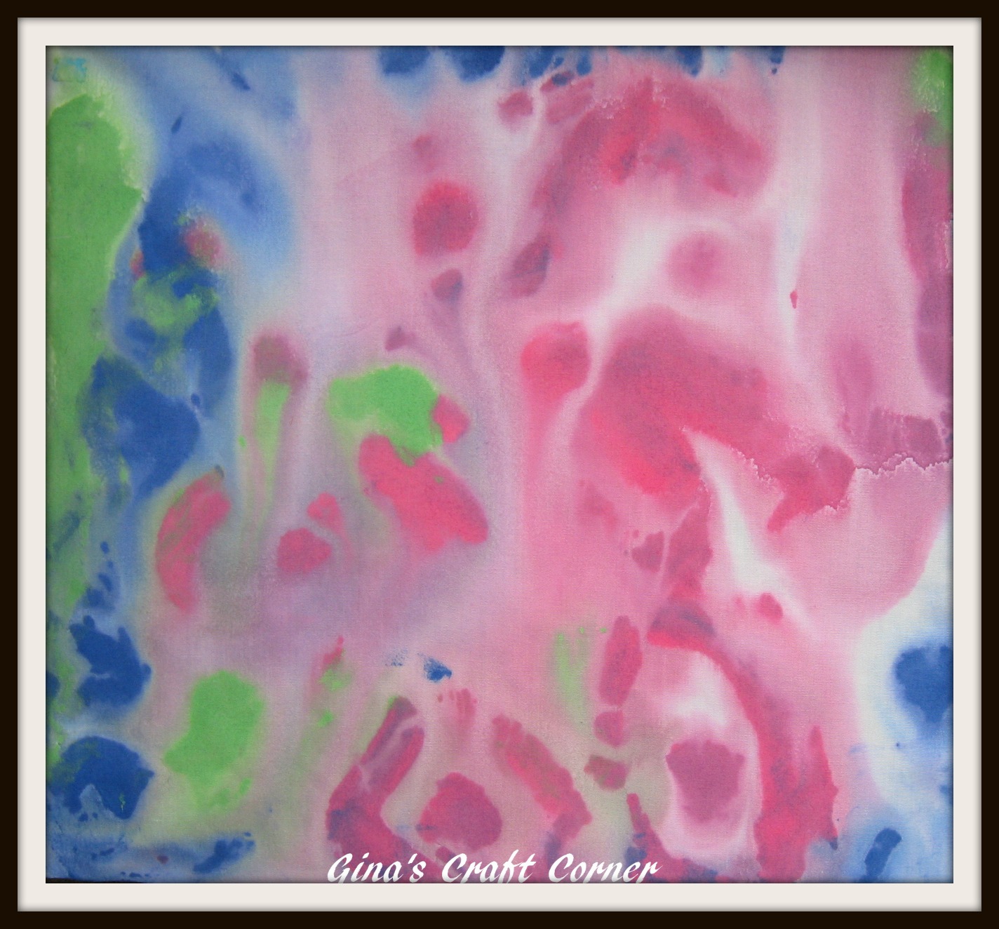 1424x1324 Gina's Craft Corner Painting On Fabric Wet On Wet Technique - Painting For 1 Year Old