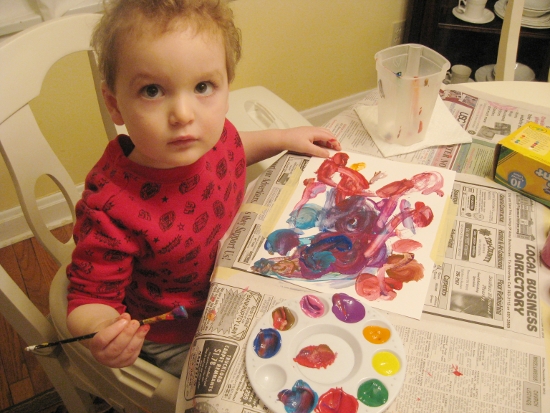 550x413 Create A Gallery Wall With Framed Art Jen Spends Less - Painting For 2 Year Olds