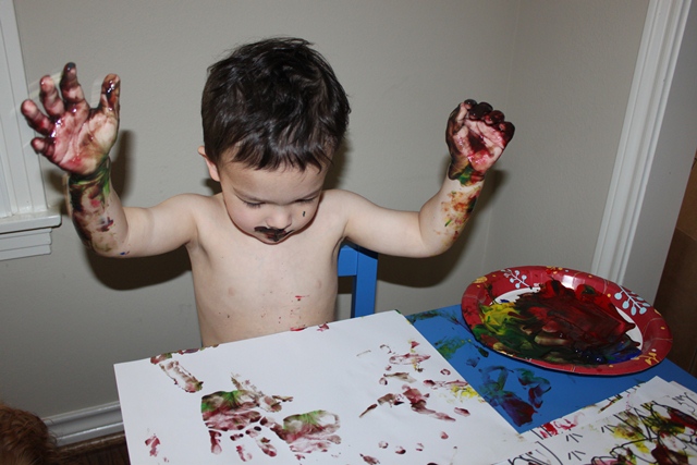 640x427 Our Little Leaguers} {Painting With A 2 Year Old} - Painting For 2 Year Olds