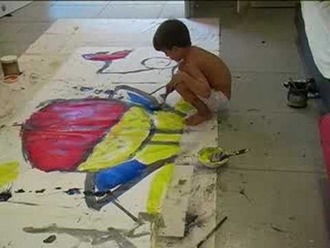 480x360 Abstract Painting Talented 5 Years Old Mael - Painting For 5 Year Olds
