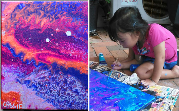 700x437 5 Year Old Girl Turns Acrylic Blots Into Stunning Pictures - Painting For 5 Year Olds