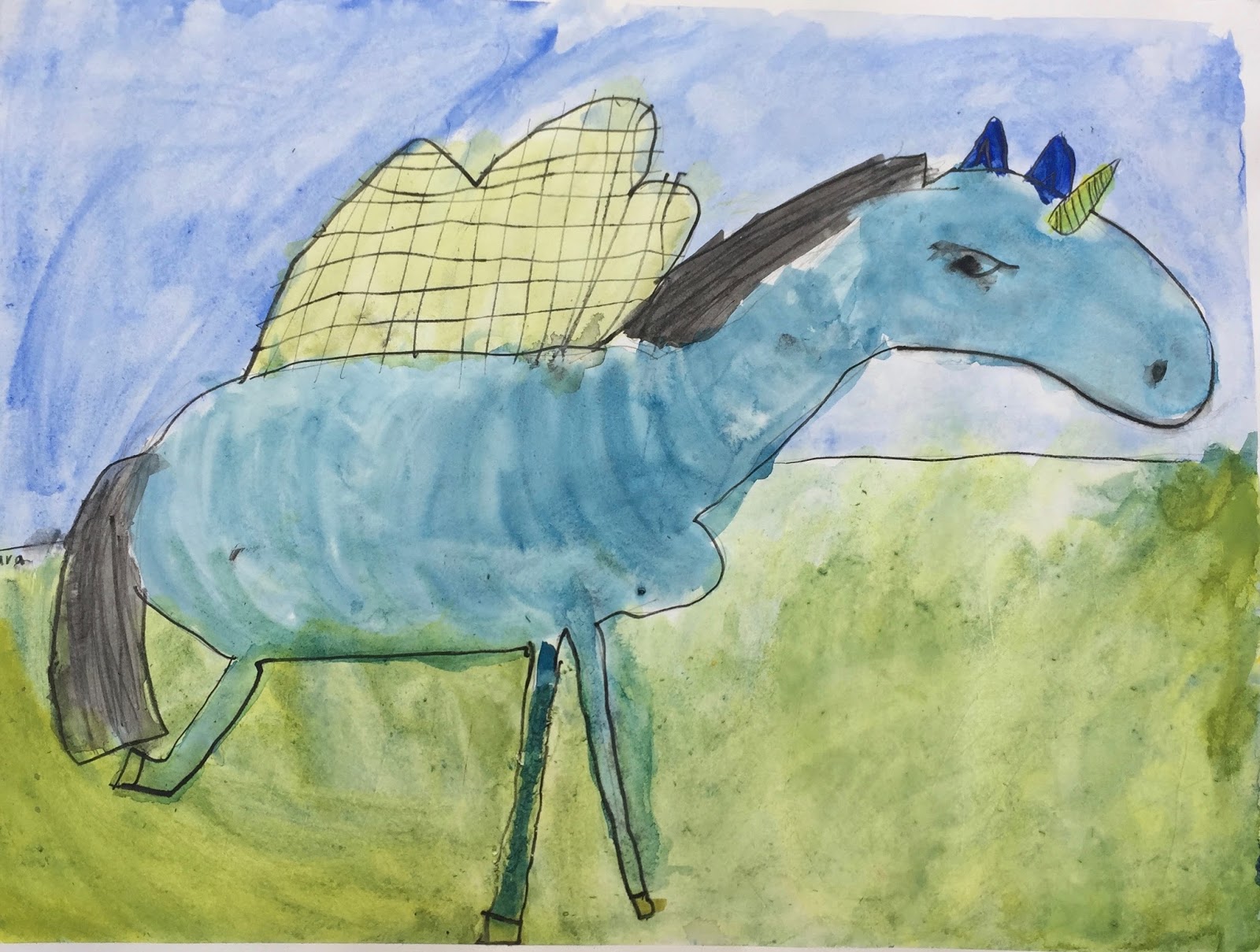 1600x1209 Doodlebug Dabblings Large Watercolor Paintings - Painting For 6 Year Olds