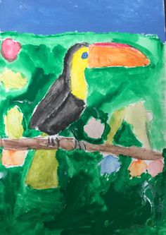 236x333 A Rocket Flies Through Space Near Earth. Painting Made By Rebecca - Painting For 6 Year Olds