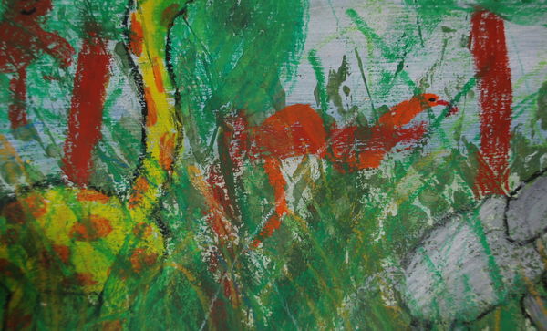 600x363 Forest And Animal Painting By 8 Years Old Child - Painting For 8 Year Olds