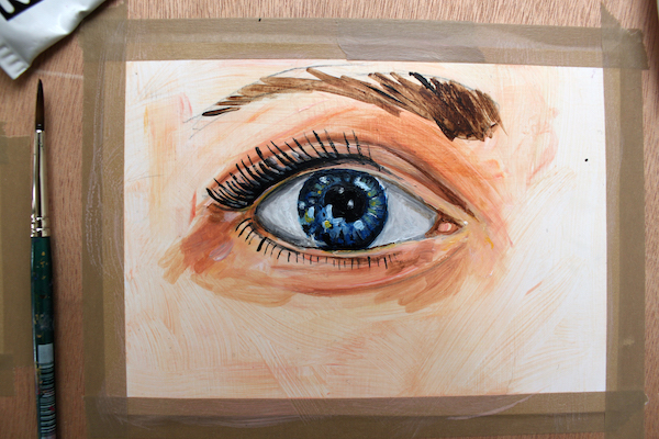 600x400 How To Paint Realistic Looking Eyes Using Acrylic Paint - Painting For Beginners