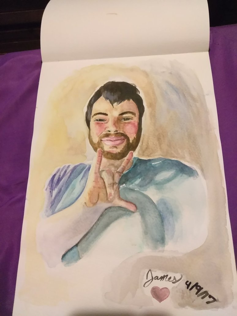 774x1032 My First Watercolor Painting Of My Boyfriend By Ravenshadowcross - Painting For Boyfriend