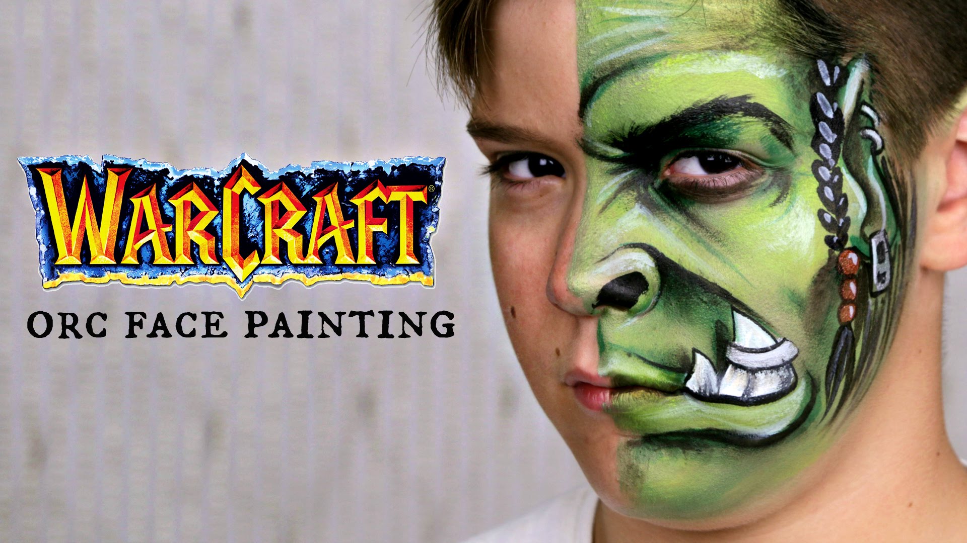 1920x1080 Warcraft Orc Face Painting Amp Makeup Tutorial For Boys - Painting For Boys