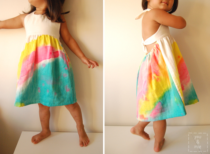 691x509 Watercolor Dress {And Tips For Painting Fabric} You And Mie - Painting For Clothes