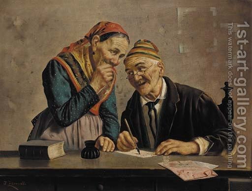 512x387 Elderly Whispers Jules Zermati Reproduction 1st Art Gallery - Painting For Elderly