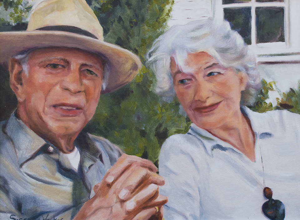 961x703 Susanna Hawkes Oil Painting. Jack And Joan. Painting Of Elderly - Painting For Elderly