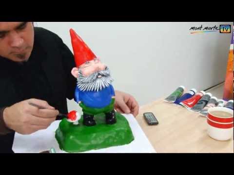 480x360 Art Lesson How To Make Your Own Garden Gnome Using Air Hardening - Painting For Garden Gnomes