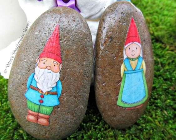 565x450 Small World Play Gnome Amp Fairy Garden Art Images - Painting For Garden Gnomes
