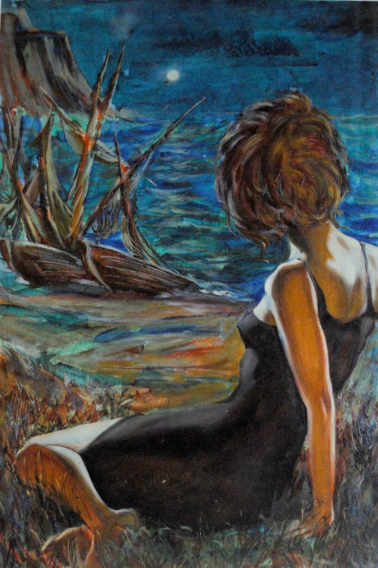 770x1157 Saatchi Art Fisherman's Girlfriend Painting By Gregory Radionov - Painting For Girlfriend