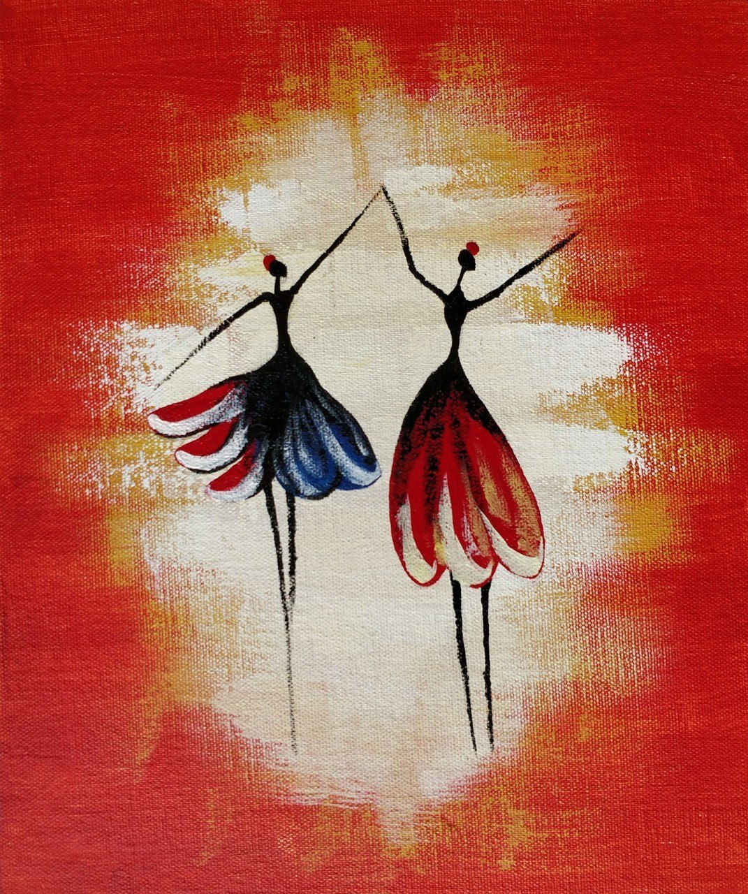 1071x1280 Buy Girls Dancing Handmade Painting By K Rajesh Kumar. Code - Painting For Girls Online