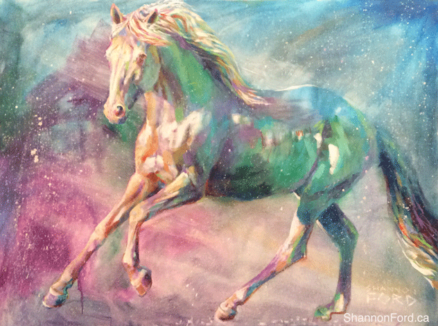 632x470 New Painting Sky Horse Shannon Ford - Painting For Horses