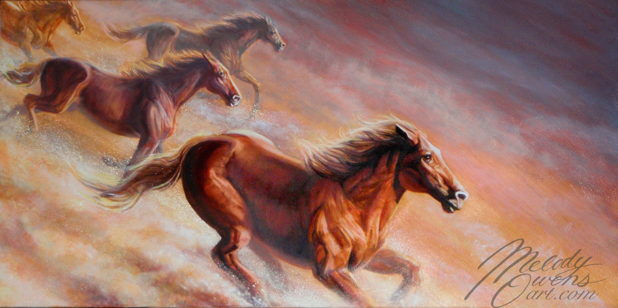 2004x1000 Born Wild Horses Painting Melody Owens Art - Painting For Horses