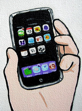 327x444 Nitrozac Paintings Jobs With Iphone 7x 9 Acrylic By Nitrozac - Painting For Iphone