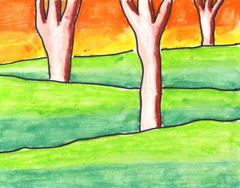 765x598 Landscape Sketch For Beginners Art Projects For Kids - Painting For Kids Pdf