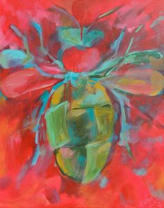 236x299 Abstract Bee Painting Framed Prints - Painting For Money