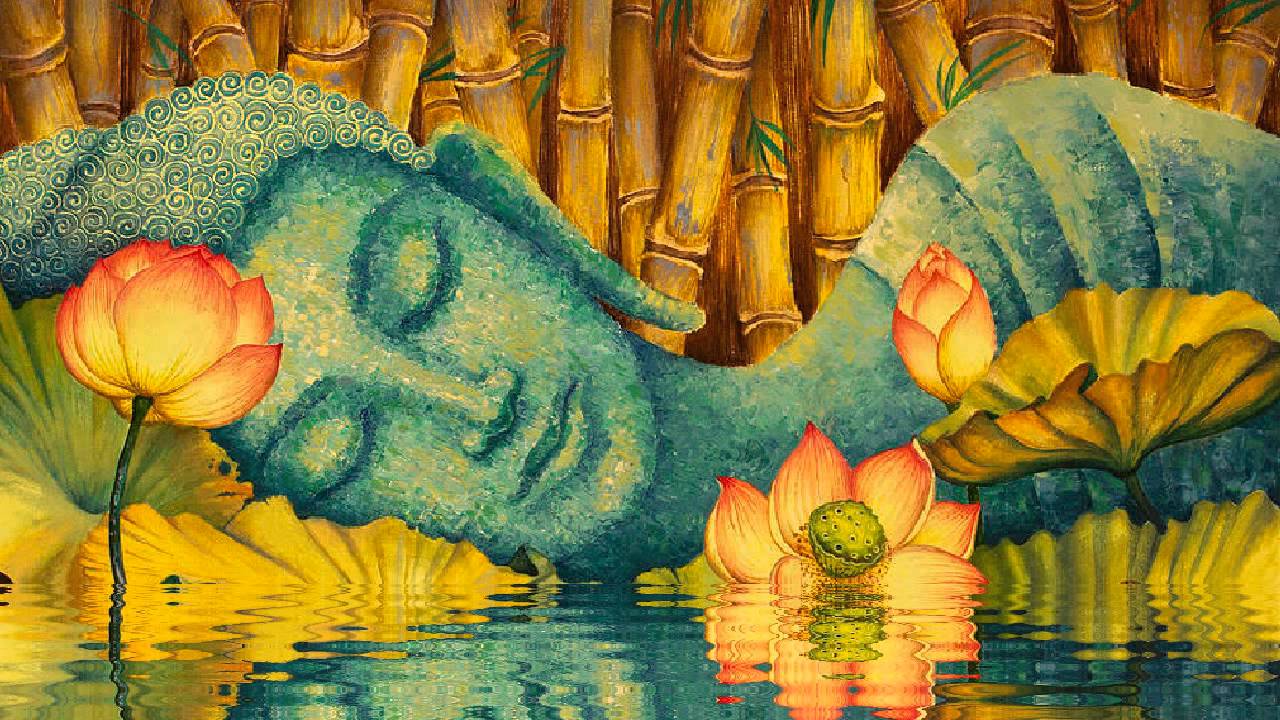 1280x720 Best Relaxing Buddha Music For Buddhist - Painting For Relaxation