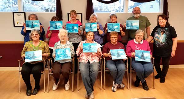 600x323 Seniors Take Bob Ross Painting Class - Painting For Seniors