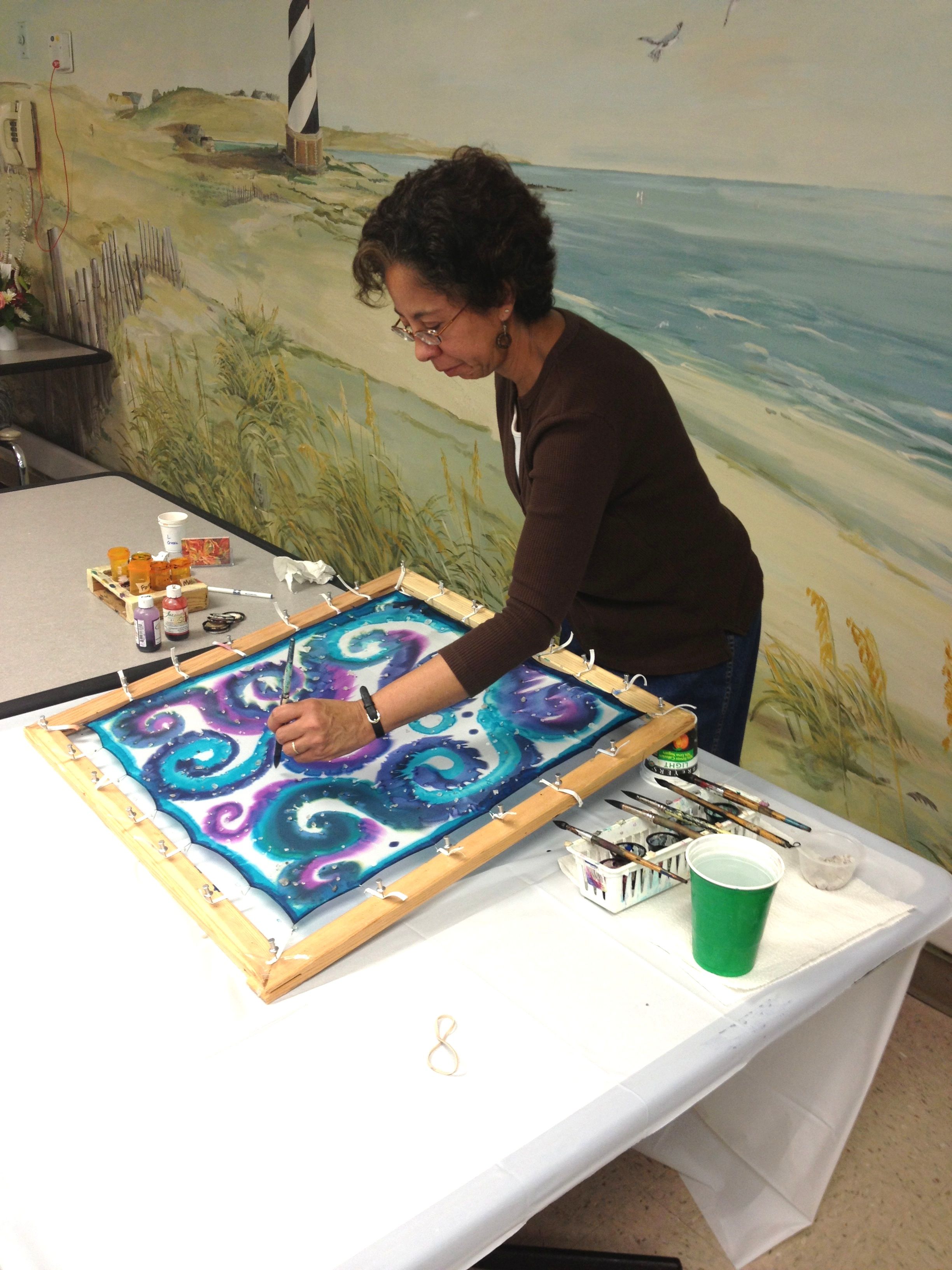 2448x3264 Silk Painting For Seniors Painting Demonstration - Painting For Seniors