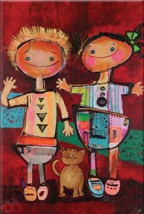 281x419 Buy Innocence By Community Artists Group@ Rs. 8990. Code - Painting For Small Kids