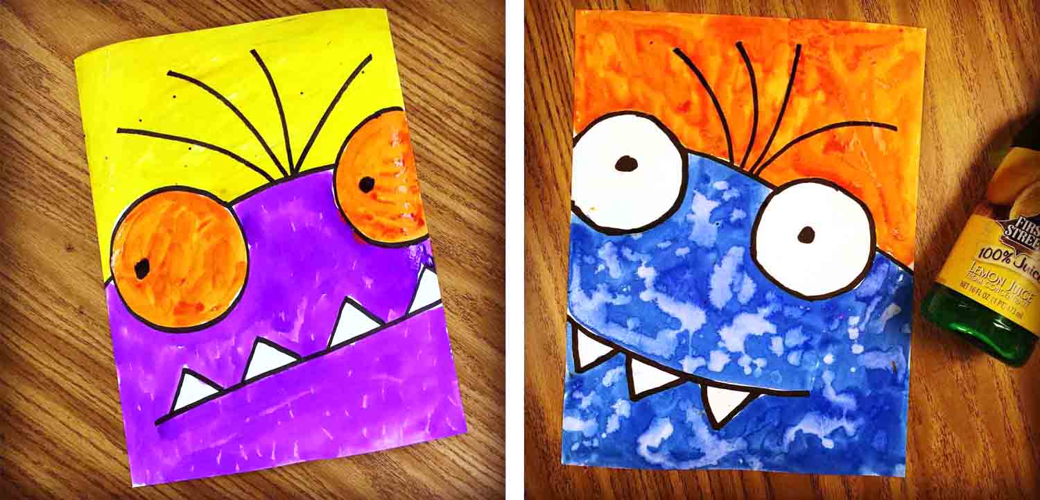 1500x721 Draw A Monster, Super Close Up Style Art Projects For Kids - Painting For Students