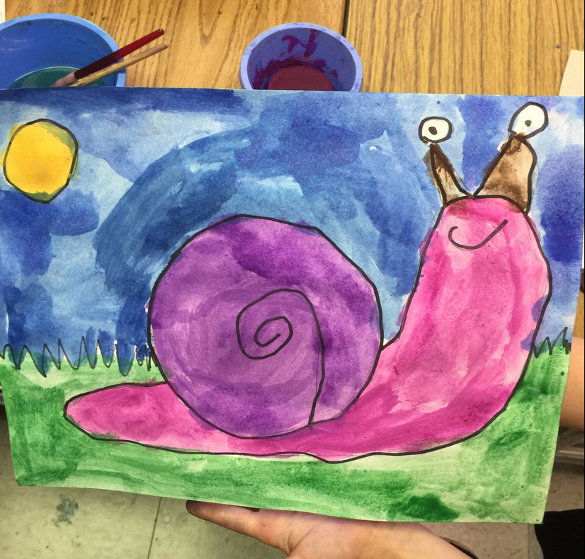 826x790 Snail Paintings Art Projects For Kids - Painting For Students
