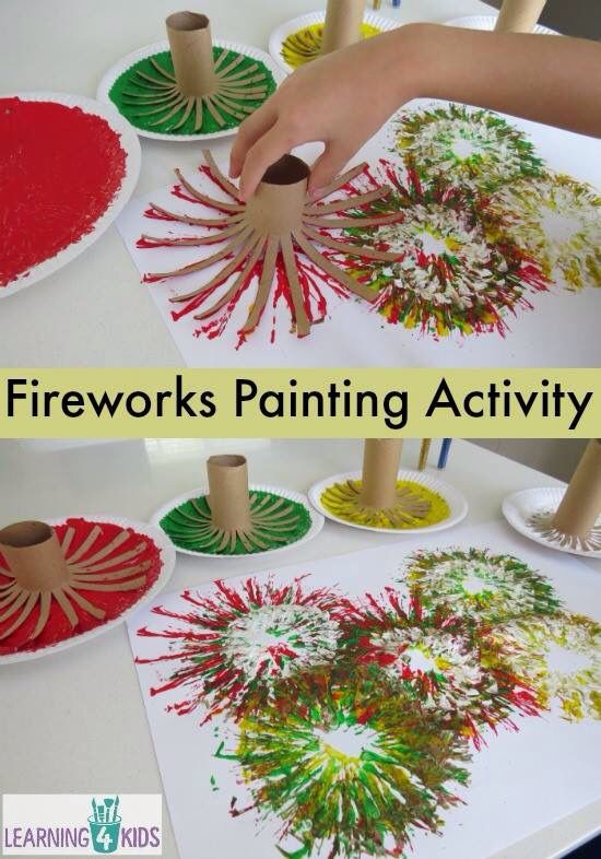 550x786 Painting Fireworks Craft Art, Toilet And Paintings - Painting For Toddlers