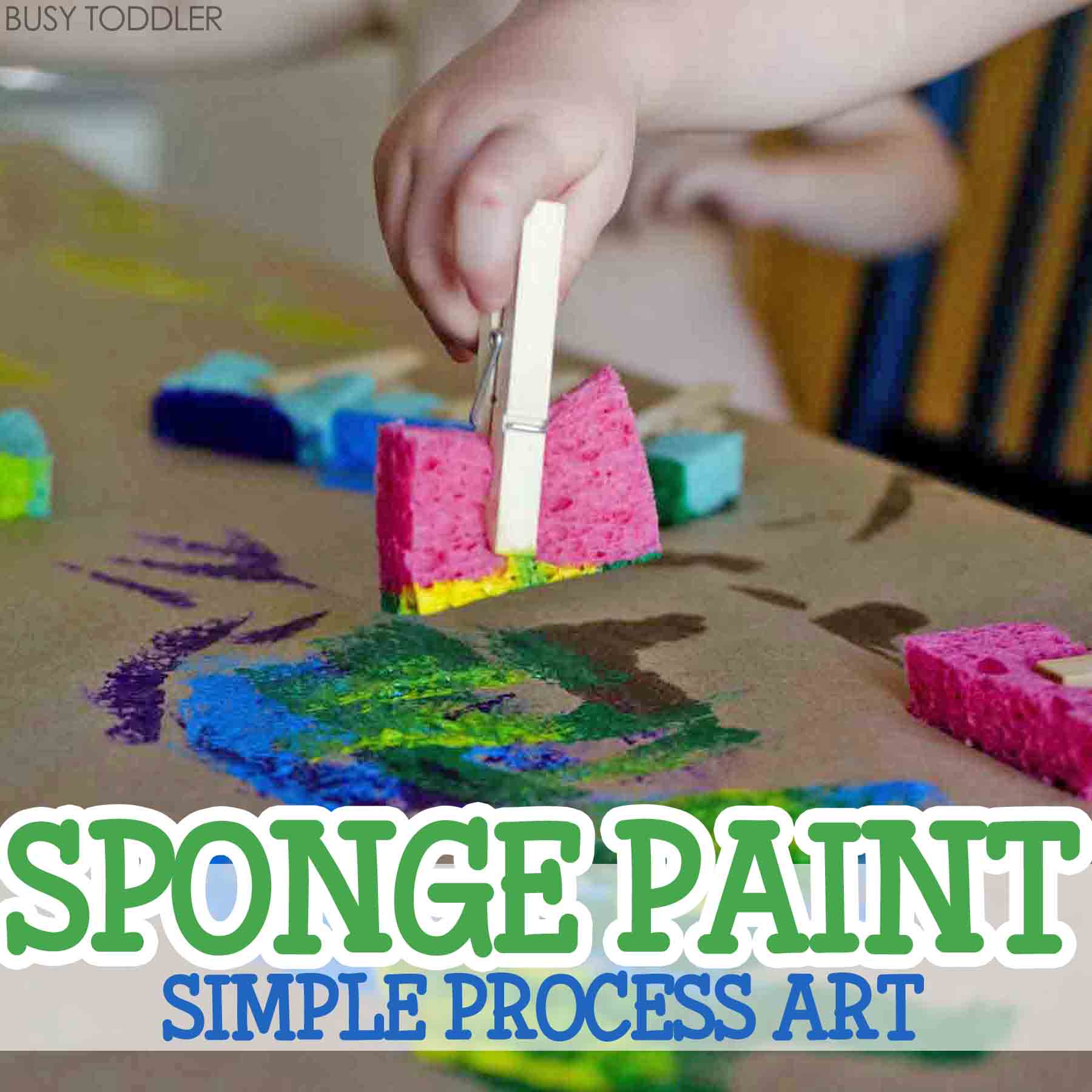 1800x1800 Sponge Painting Process Art - Painting For Toddlers