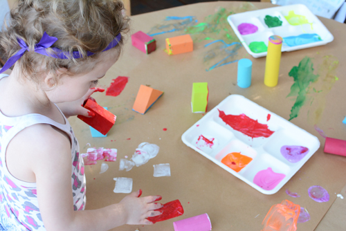 500x334 Easy Shape Painting For Toddlers - Painting For Toddlers