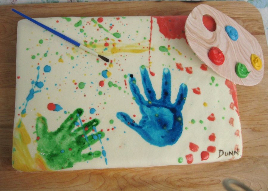 900x643 For A Double Birthday For My Two And Four Year Old Kids. The Party - Painting For Two Year Olds