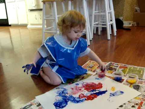 480x360 Two Year Old Finger Painting - Painting For Two Year Olds