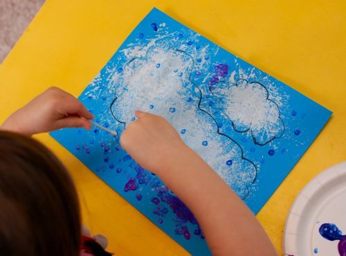 500x370 Cloud Painting Spring Activities, Nature Study And Activities - Painting For Two Year Olds
