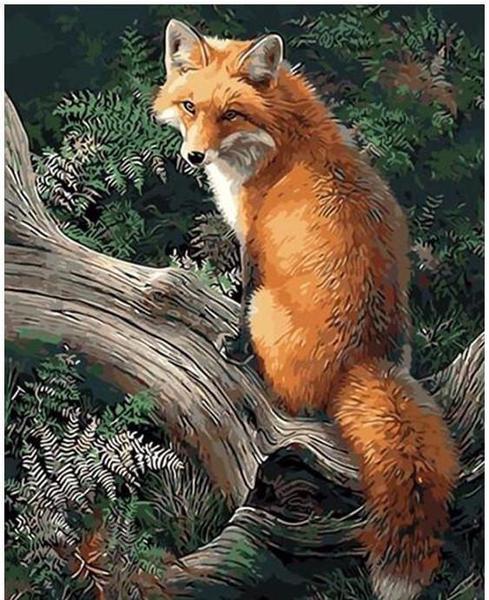 489x600 Diy Painting By Numbers - Painting Fox