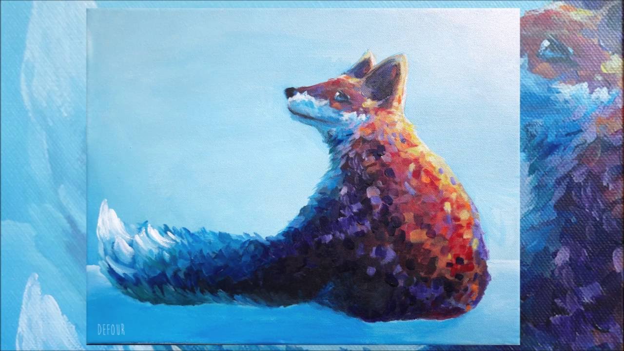 1280x720 Fox - Painting Fox