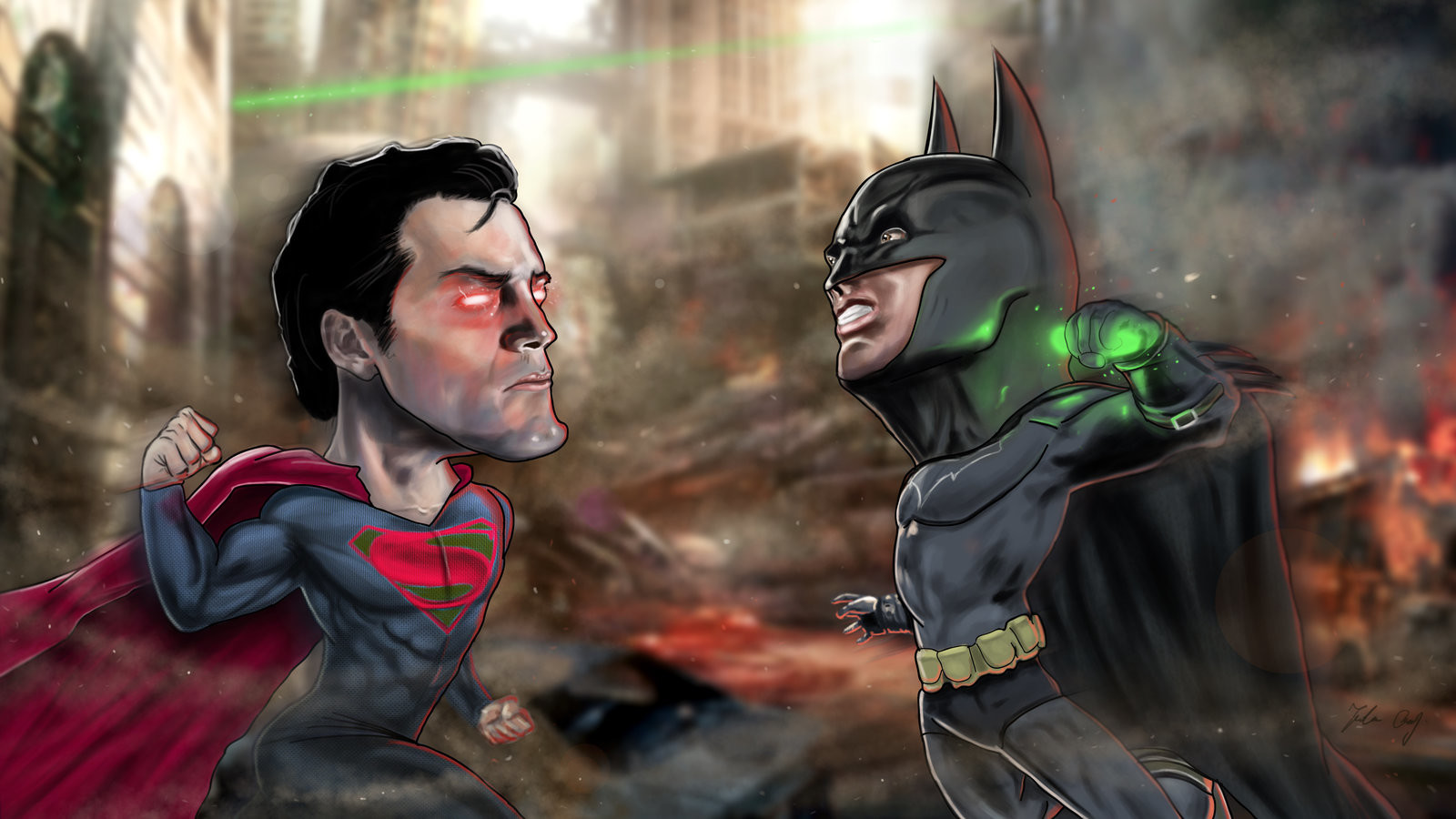 1600x900 Artstation - Painting From Batman V Superman