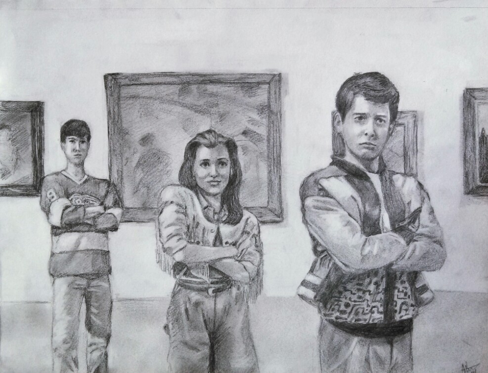 987x756 Ferris Bueller's Day Off By Little Ampharos - Painting From Ferris Buellers Day Off