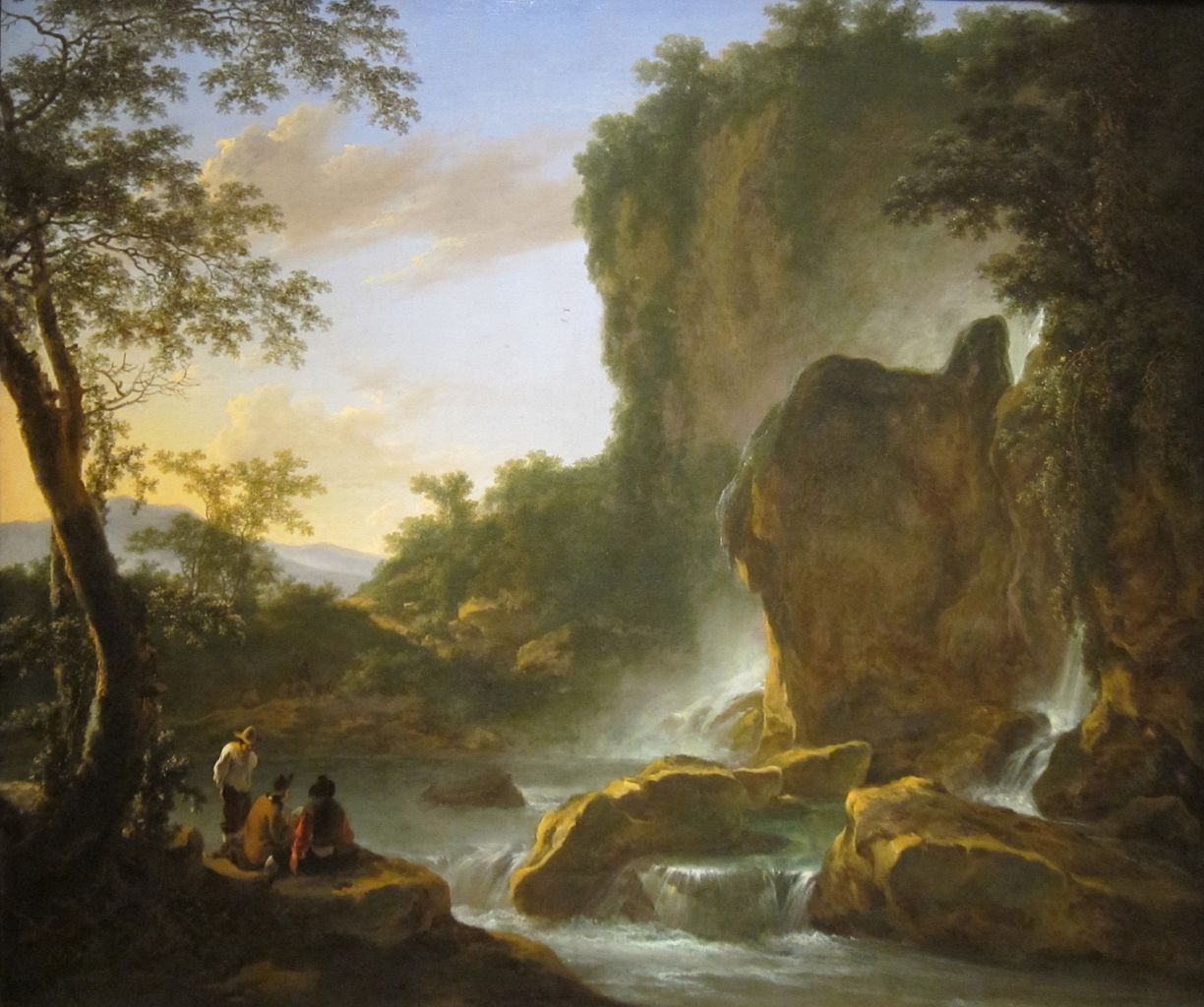 1224x1024 Italianate Landscape With An Artist Sketching From Nature Painting - Painting From Nature
