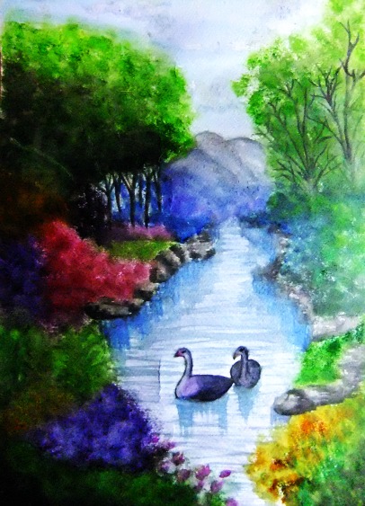 406x563 Realistic Nature Painting By Zhymae14 - Painting From Nature