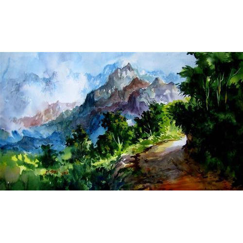 500x500 Nature Scene Painting - Painting From Nature Com