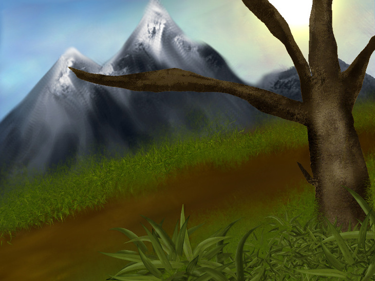 730x548 Digital Painting Contest! Create A Nature Landscape Scene In Gimp - Painting From Nature Com